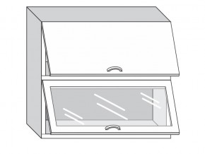 1.80.8 Шкаф настенный (h=720) на 800 с 2-мя гор. дв., 1 ст. дв. в Пласте - plast.магазин96.com | фото