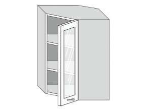 19.60.3у Шкаф настенный (h=913) угловой на 600мм со стекл. дверцей в Пласте - plast.магазин96.com | фото