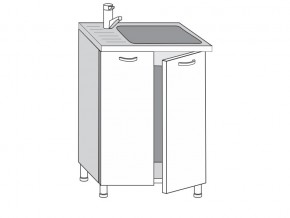 2.60.2мн Шкаф-стол на 600мм под накладную мойку с 2-мя дверцами в Пласте - plast.магазин96.com | фото