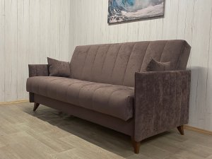 Диван Престиж-3 НПБ, велюр Sensey Dusty plum в Пласте - plast.магазин96.com | фото