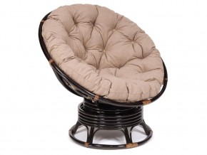 Кресло-качалка Papasan w 23/01 B с подушкой Antique brown, экошерсть Коричневый в Пласте - plast.магазин96.com | фото