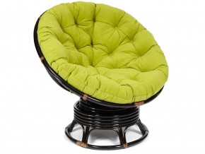 Кресло-качалка Papasan w 23/01 B с подушкой Antique brown, флок Олива в Пласте - plast.магазин96.com | фото