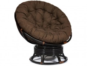 Кресло-качалка Papasan w 23/01 B с подушкой Antique brown, ткань Коричневый в Пласте - plast.магазин96.com | фото