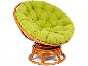 Кресло-качалка Papasan w 23/01 B с подушкой Cognac, флок Олива в Пласте - plast.магазин96.com | фото