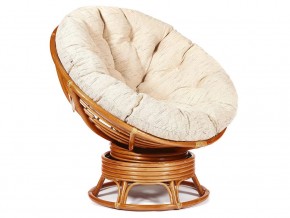 Кресло-качалка Papasan w 23/01 B с подушкой Cognac, ткань Старт в Пласте - plast.магазин96.com | фото