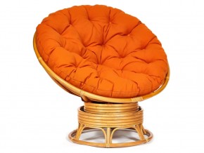 Кресло-качалка Papasan w 23/01 B с подушкой Honey, ткань Оранжевый в Пласте - plast.магазин96.com | фото