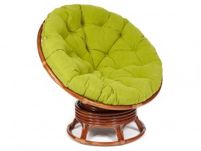 Кресло-качалка Papasan w 23/01 B с подушкой Pecan, флок Олива в Пласте - plast.магазин96.com | фото