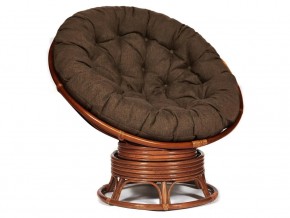 Кресло-качалка Papasan w 23/01 B с подушкой Pecan, ткань Коричневый в Пласте - plast.магазин96.com | фото