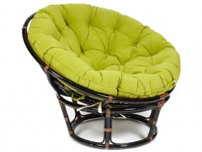 Кресло Papasan 23/01 W с подушкой Antique brown, флок Олива в Пласте - plast.магазин96.com | фото