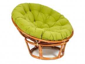 Кресло Papasan 23/01 W с подушкой Cognac, флок Олива в Пласте - plast.магазин96.com | фото