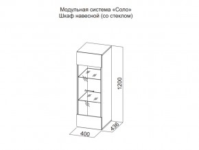 Шкаф навесной (со стеклом) в Пласте - plast.магазин96.com | фото