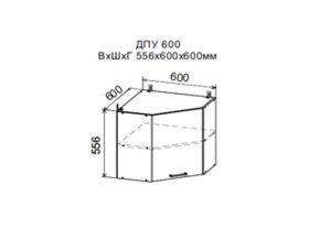 Шкаф верхний ДПУ600 угловой в Пласте - plast.магазин96.com | фото